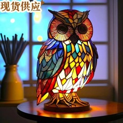 国境を越えた新しい魔法動物Led牛ヘッドライト樹脂像クリエイティブusbプラグスイッチ照明装飾品