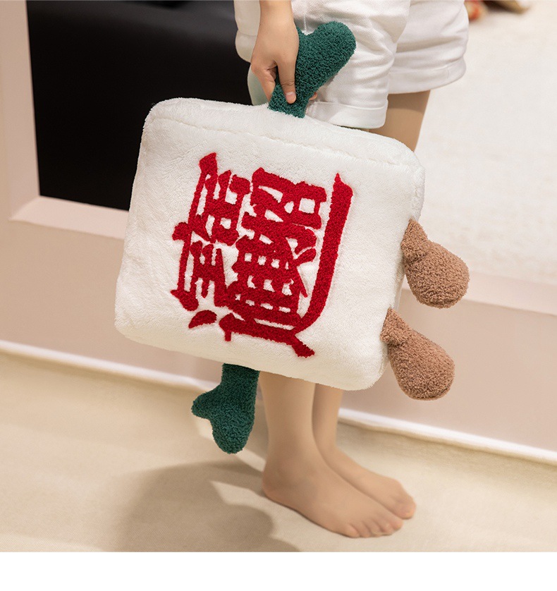 Creative Mahjong Pillow Fortune Stuffed Toy Dice Doll Home Sofa Cushion Funny Birthday Gift Batch