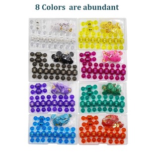 Cross-border 20 sets of magnet pushpins suit cork board bulletin board foam board multi-use magnetically attractive flat head covered plastic pushpins