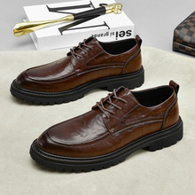 男士皮鞋新款时尚软皮商务正装英伦风高级感皮鞋男款西装帅气鞋子