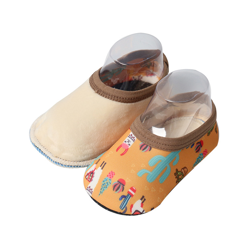 Primavera y verano piso calcetines nuevos niños infantiles antideslizante interior Niños y niñas bebé Niño Zapatos educación temprana zapatos calcetines de dibujos animados