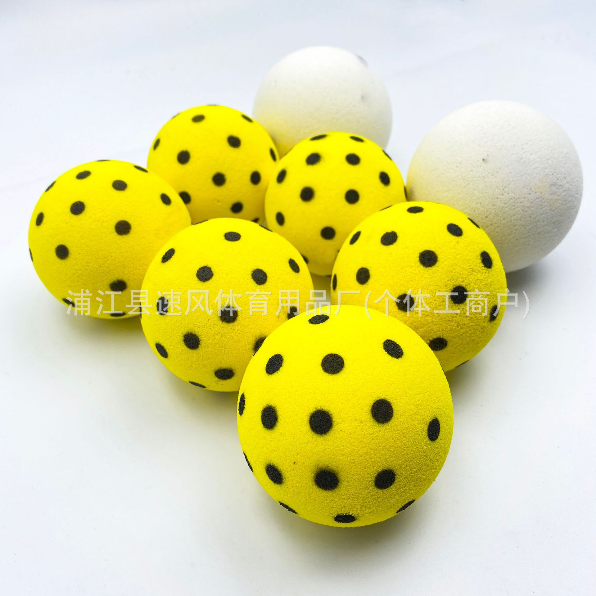 Silent 74mm Pu Foam Non-Disturbing Pickleball Ball with Printed Logo, Library Foam Ball for Indoor and Outdoor Use, Pu Ball