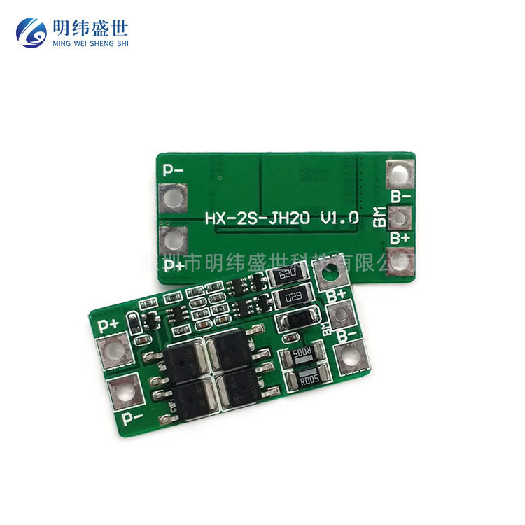 2串4串磷酸铁锂电池保护板 6.4V12.8V过充/放/流保护10A8A限流20A