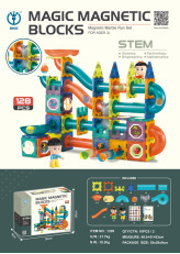 Bloques magnéticos con rodillos y tubos para niños