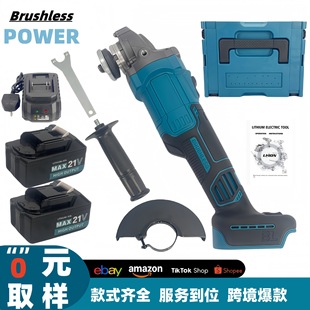 Dewei Cross-Border Foreign Trade Brushless Lithium Battery Rechargeable Angle Grinder Industrial Grade Cutting Machine Electric Polishing Machine Wholesale