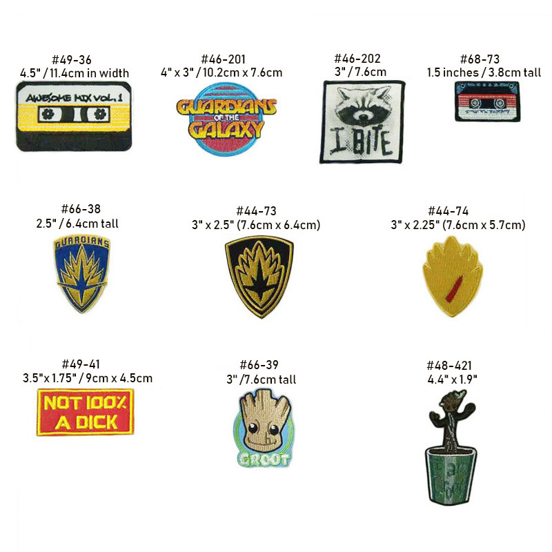 日本刺绣机制作 银河护卫队羽绒服牛仔衫补丁DIY徽章布贴