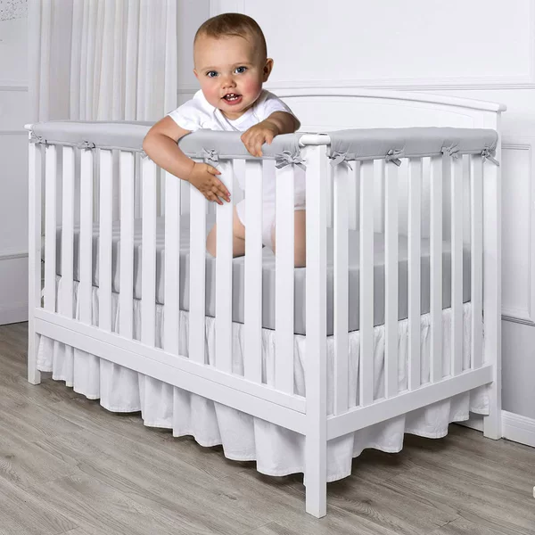 2024ins baby guardrail soft bag children's anti-collision solid color bubble velvet material split bed