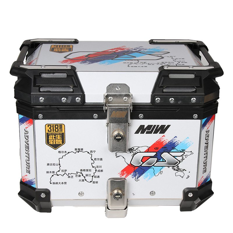 Baja trasera impermeable de motocicleta de aluminio, baja trasera de scooter, baja trasera de automóvil eléctrico