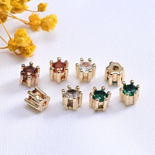 ��ɫ14k�����ִ�����ͨ��育�ɫ�ʯצ�diy����朴���������l