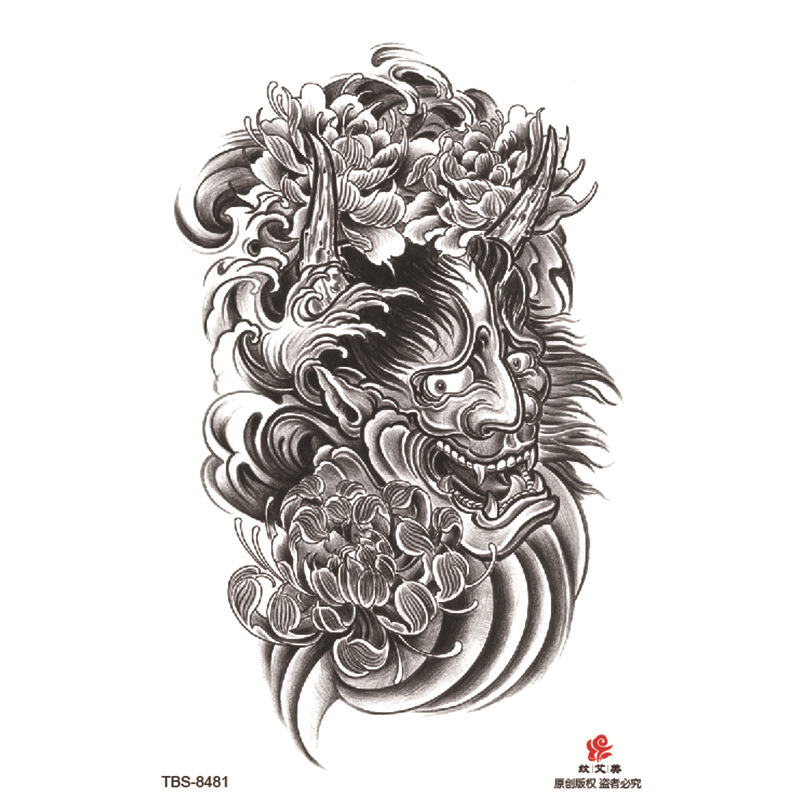 Pegatinas de tatuaje impermeables de brazo completo pequeño, símbolo de tótem, pegatinas de brazo pequeño, conjunto de ensamblaje al por mayor, suministro transfronterizo