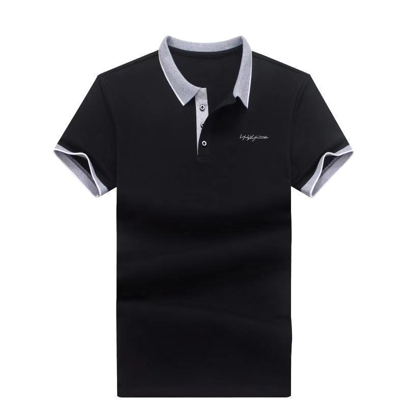 Polo衫新款商务男士纯棉弹力翻领衣服休闲男潮牌男装厂家批发