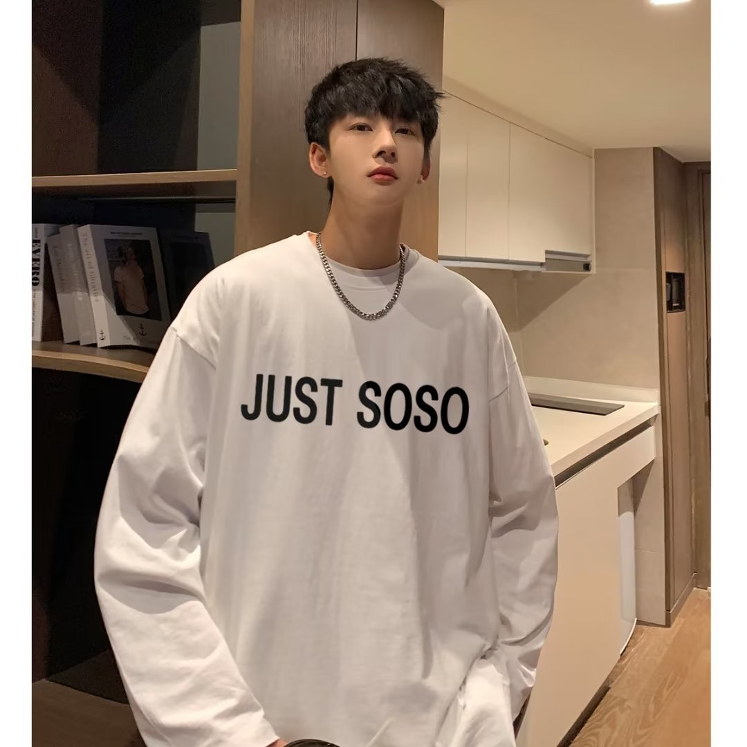 Men's trend retro brand casual long-sleeve hip-hop style with a…