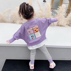 女の赤ちゃんの春と秋の服2025新しい女の子インターネットセレブスーツ女の子服ファッショナブルな子供用ファッショナブルなツーピースセット