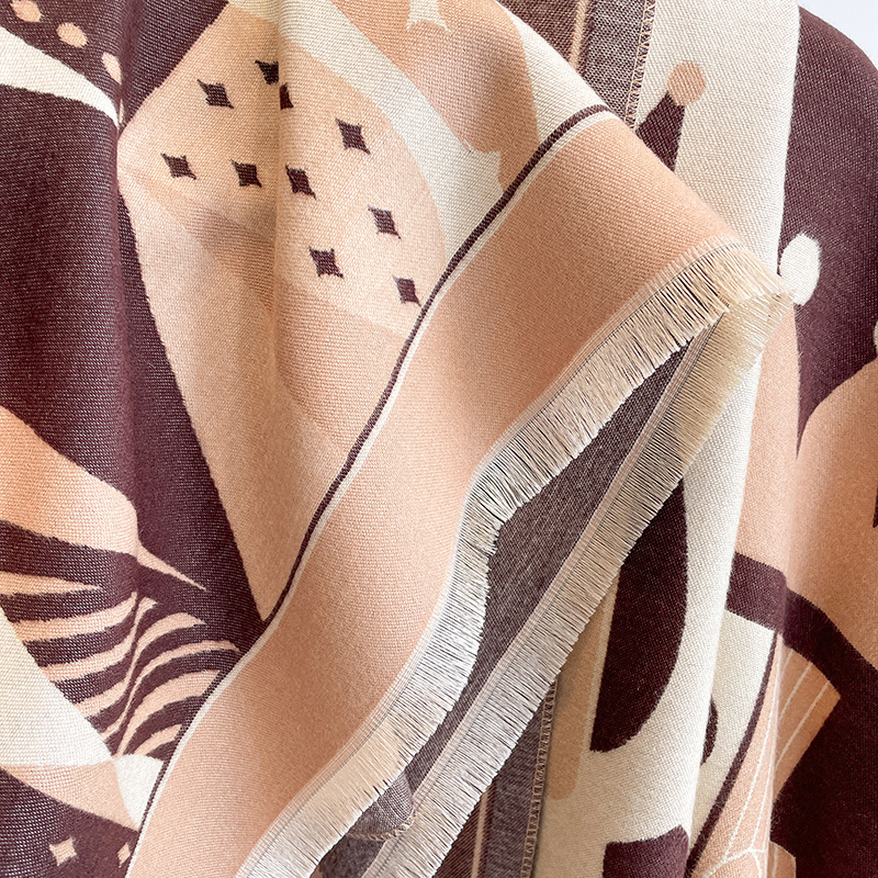 Sciarpa invernale double face moda donna scialle caldo_voghion.com