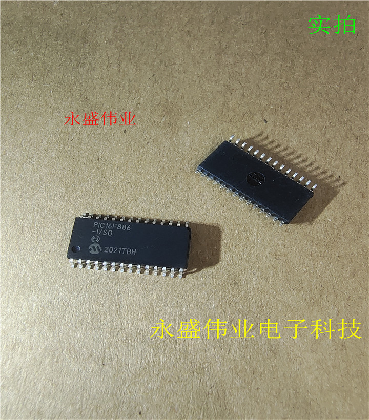 PIC16F886-I/SO SOP-28  8位微控制器 -MCU