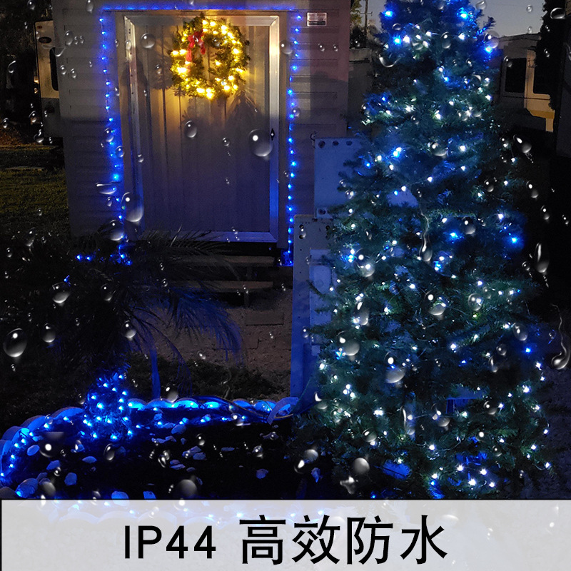 LED luz de alambre de cobre al aire libre luz solar cadena de luz jardín impermeable gypsophila atmósfera de decoración navideña luz de color pequeña al por mayor