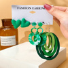 Earrings, advanced set, resin, European style, suitable for import, new collection, high-quality style, light luxury style