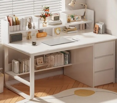 Desk Student Bedroom Bookshelf Integrated Study Desk Home Small Apartment with Drawer Desktop Office Computer Desk