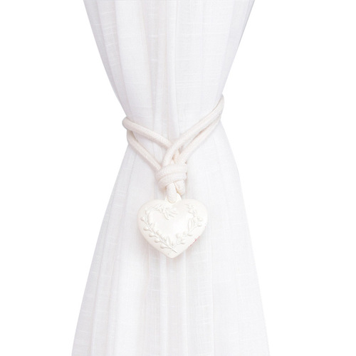 Simple modern curtain straps living room curtain buckle resin love hook hanging ball creative curtain rope straps