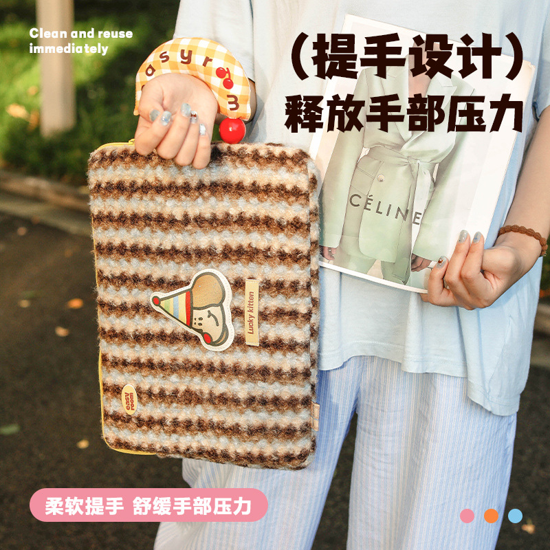 原创ins风 可爱手提日常休闲单肩防摔防震电脑包轻便通勤笔记本包