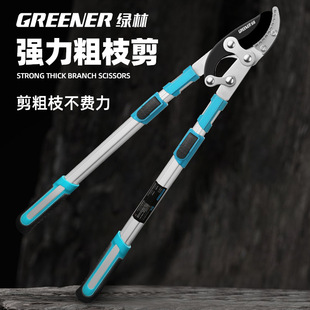 Green forest coarse branch shears pruning branch scissors fruit tree heavy shears pruning labor-saving garden shears special strong shears for branches