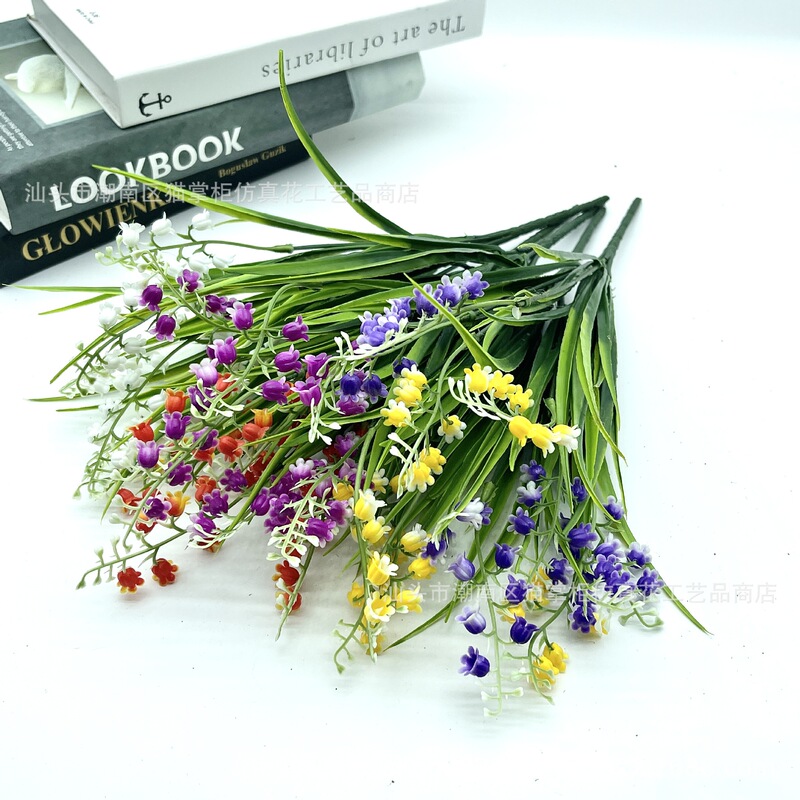 Simulated Spring Grass and Bellflower Decorations, Simulated Plant Wall Materials, Home Bar Wall Hanging Decorations, Green Plants Simulated Spring Grass and Bellflower Decorations, Simulated Plant Wall Materials, Home Bar Wall Hanging Decorations, Green Plants