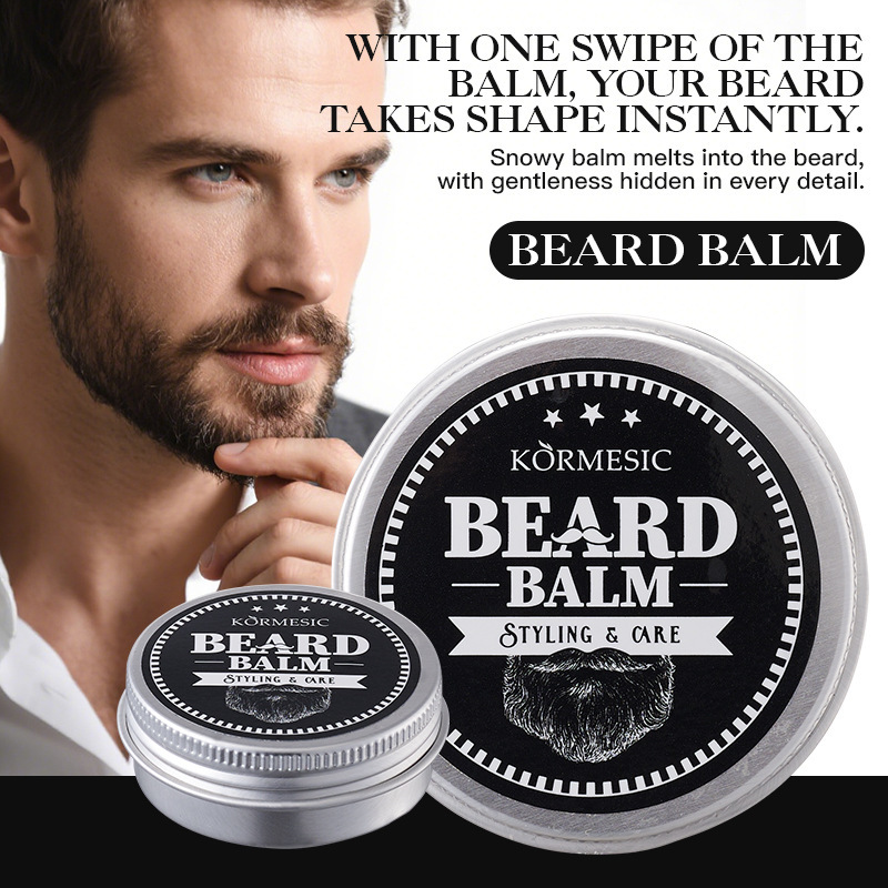 Kormesic Full English Beard Balm Beard Balm Moisturizing and Safe Beard Protection Cross-Border Manufacturer Wholesale