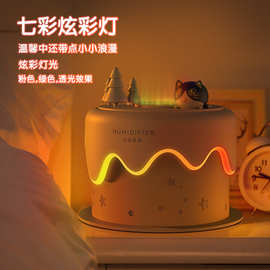 新款批发猫咪蛋糕加湿器家用办公桌面迷你加湿器静音静止礼品批发