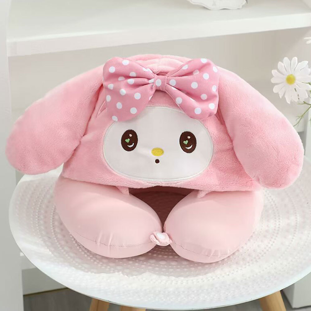 メロディー フード付きネックピロー 30CM/0.45kg (アイスシルクメモリーフォーム)