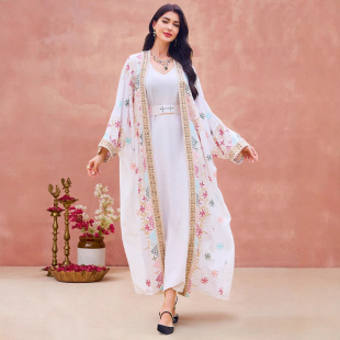 Entu 5013 Muslim Women's Clothing Middle East Dubai Dress New Fashion Sequin Robe Evening Dress Ethnic Style