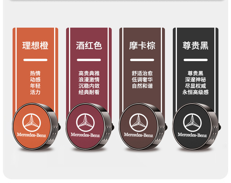 Suitable for Mercedes-Benz car air fresheners, car vent perfume, C260L, E300L, A200, GLC, in-car fragrance