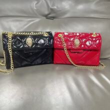 Kurt Geiger跨境鹰头包菱格绣线单肩斜挎链条包新款小包广州狮岭