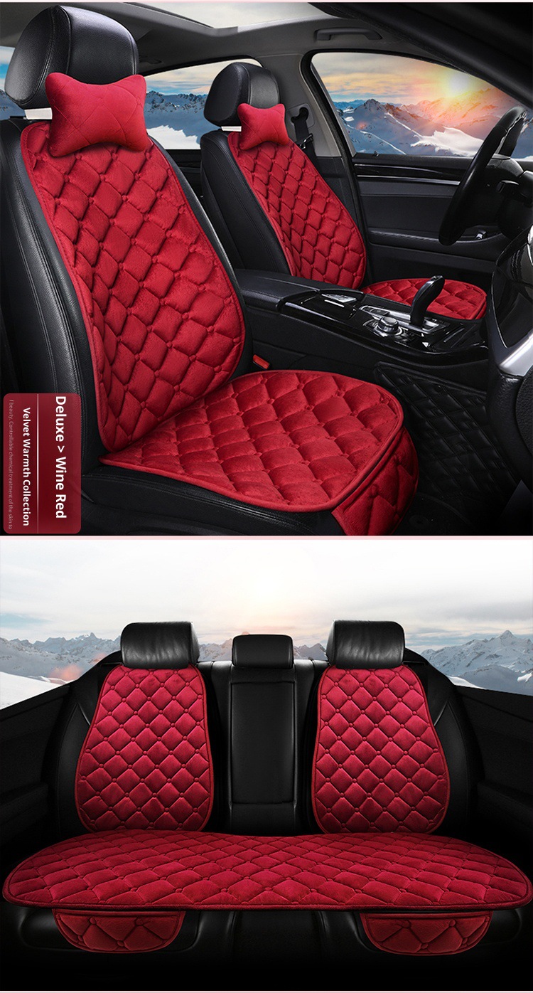 Plush Seat Cushion Half-Pack Seat Cover Velvet Seat Cushion Winter Seat Cover Small Three-Piece Cross-Border E-Commerce Car Seat Cushion
