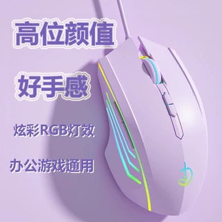有线鼠标静音游戏电竞专用宏自定义男女生电脑台式笔记本USB通用