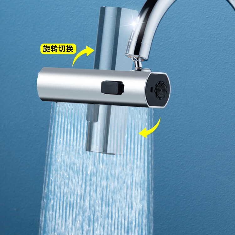 Kitchen faucet extender splash-proof artifact universal joint universal rotatable bubbler filter spout