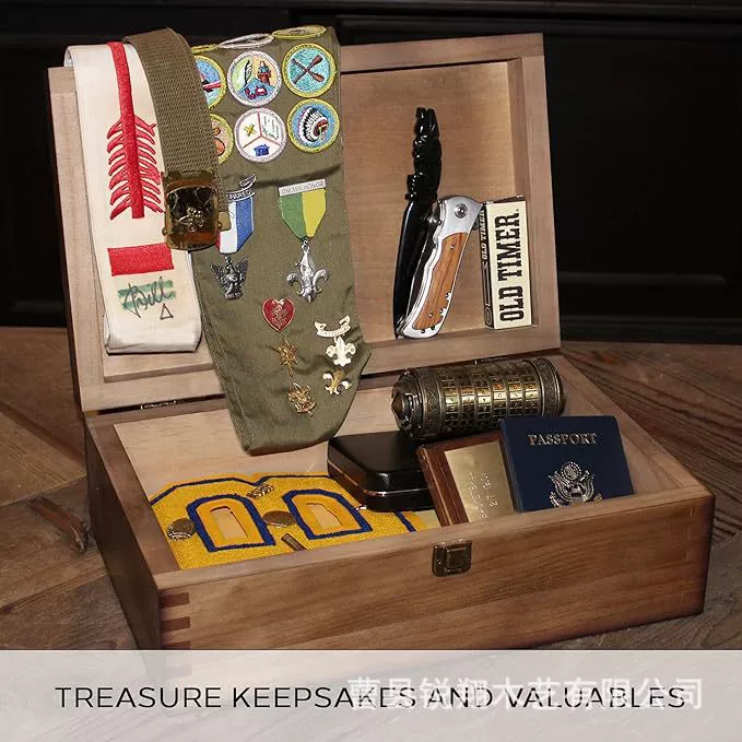 Простая деревянная шкатулка для украшений "Небо и земля", настольная шкатулка для сережек, деревянная коробка для украшений с эффектом обожженного цвета, картонная коробка для украшений.