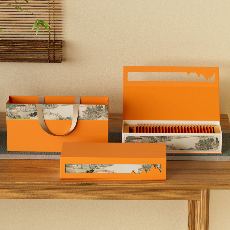 通宇通用白茶普洱饼干茶空盒随手礼茶叶盒25泡方块方片茶包装礼盒