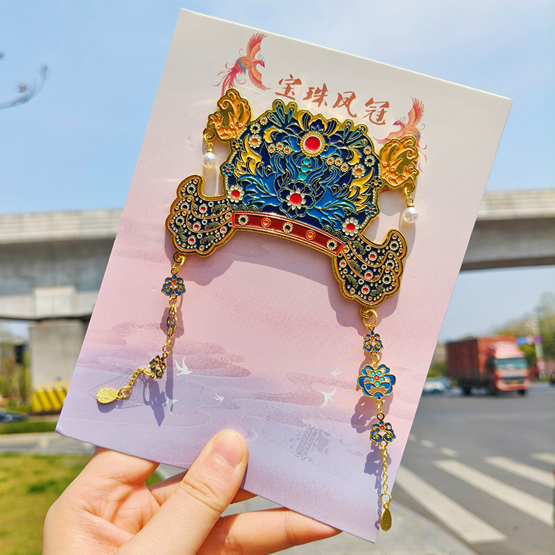 国潮文創金属鳳冠冷蔵庫貼り高級感中国風北京故宮都市観光地区記念品マグネット|undefined