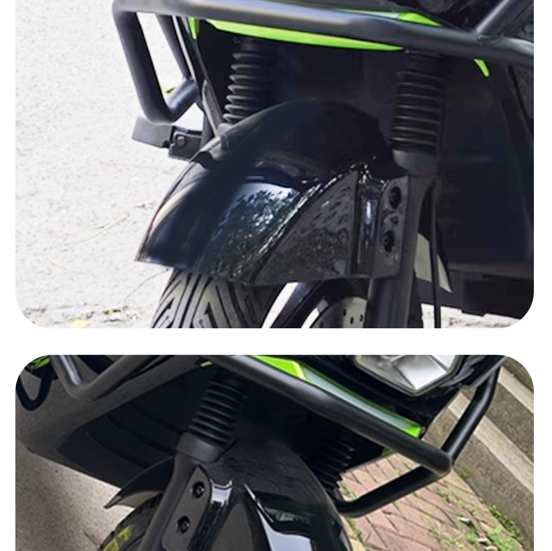 Suitable for Racing Pigeon Black Knight E10 Front Fender Thickeneded Anti-Aging Mud Tiles Anti-Scratch and Wear-Resistant Front Wheel Modified Mud Tiles