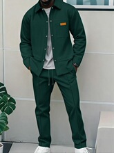 B 47377 Men's Waffle Knit Jacket Set �A���A�����b