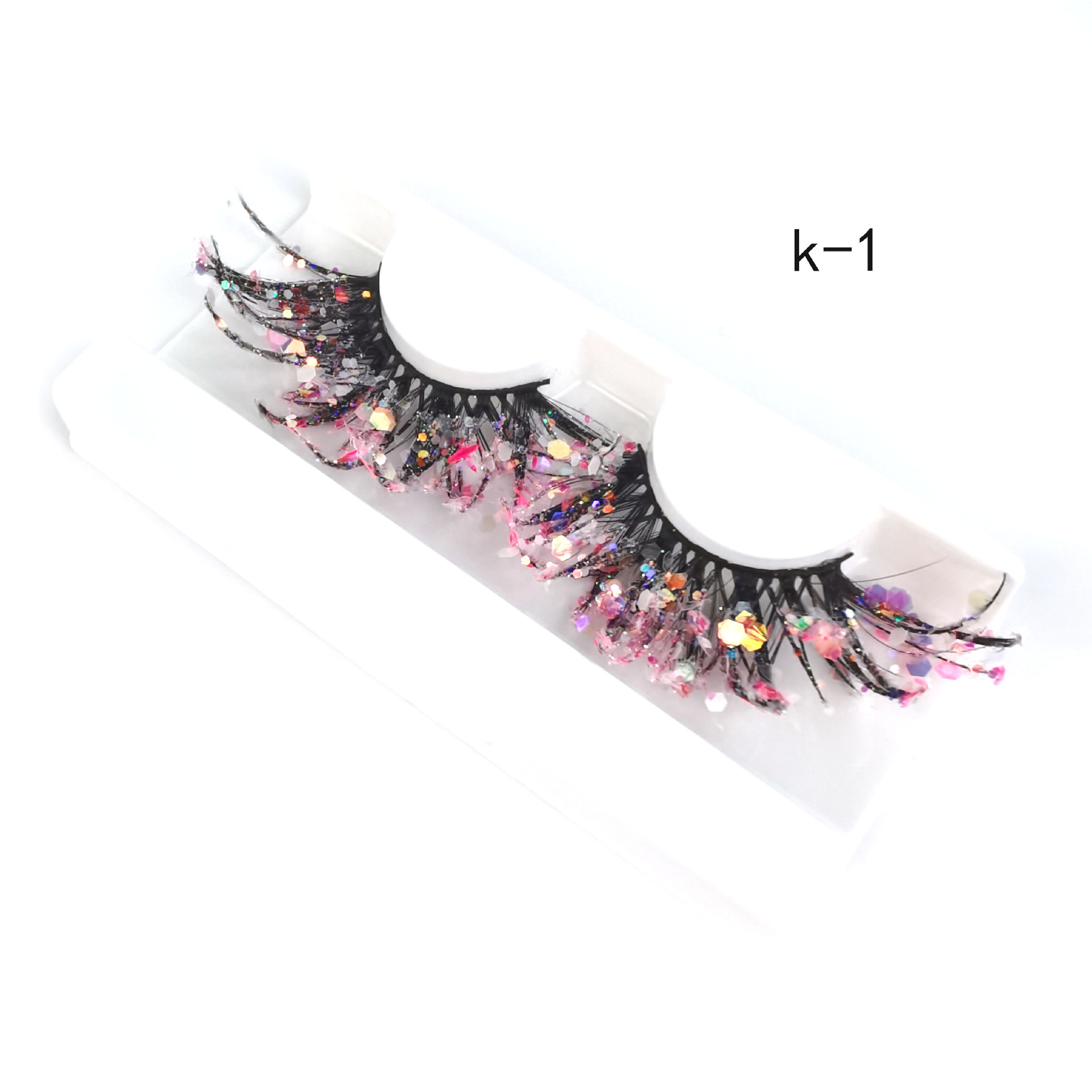 25mm color luminoso 3D pestañas postizas maquillaje natural etapa maquillaje brillo lentejuelas diamante grueso exagerado pestañas europeas y americanas