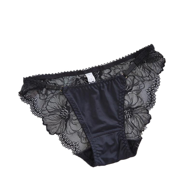 Xuan mengqi nueva seda de hielo sin costuras ropa interior las mujeres cintura baja sexy encaje transpirable más tamaño