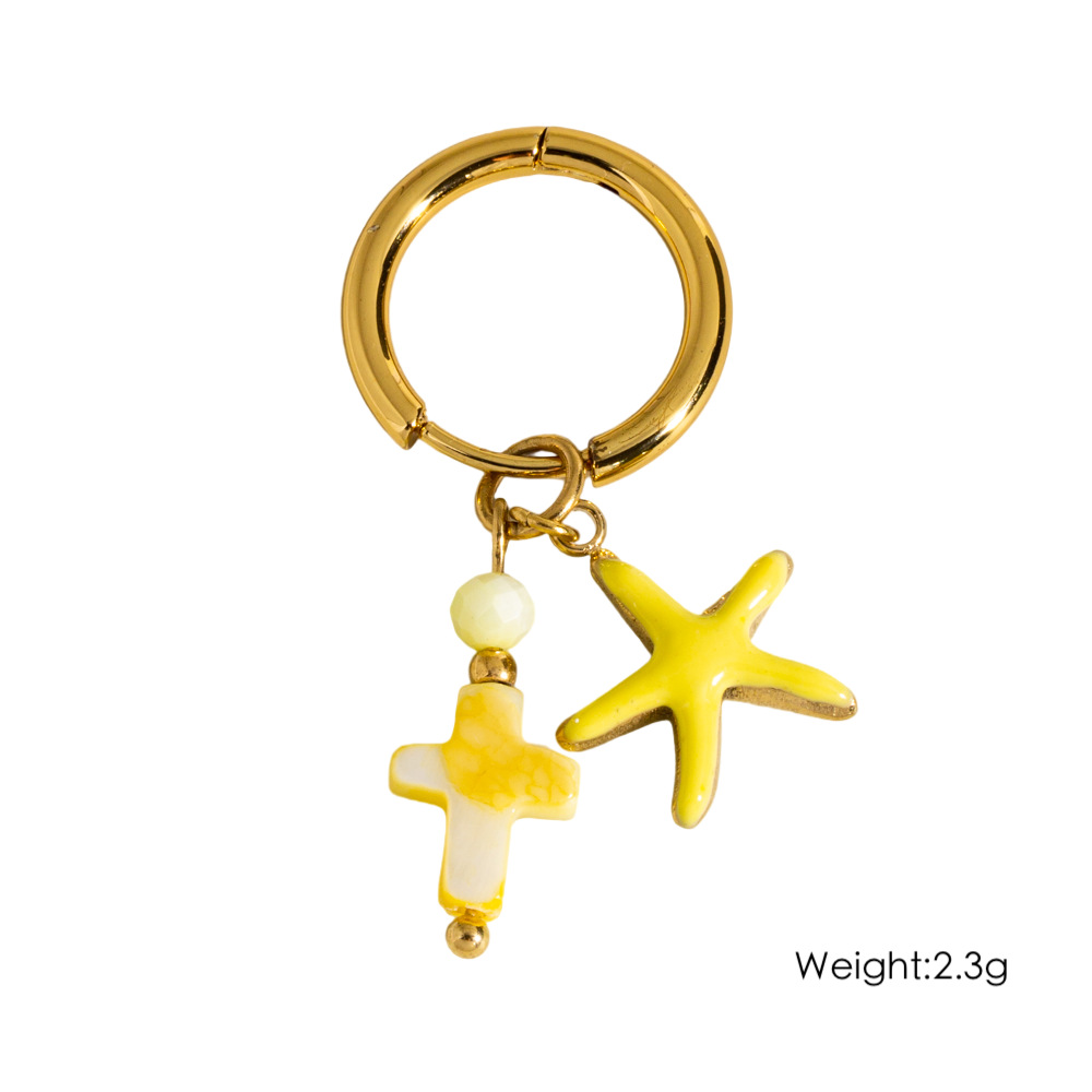 2g Weight PVD Coated Gold Plating Process 304 Stainless Steel Ear Needle Material Real Gold Plated Plating Material Charm Sleeper Hoop Earrings, Drop Earrings Classification 1 Piece Quantity Daily Occasion 304 Stainless Steel Material Starfish, Dolphin, Heart Shape Pattern All Seasons Season Women's Gender Marine Style Style Waterproof Non Tarnish, Plating Craft PVD Coated Real Gold Plated Starfish Dolphin Heart Shape 304 Stainless Steel Marine Style Waterproof Non Tarnish Charm Sleeper Hoop Earrings Drop Earrings 10