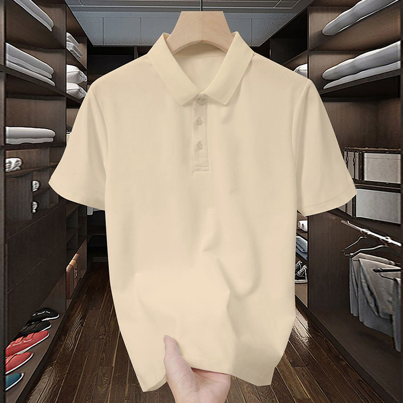 Men's Clothing Men's Heavyweight White Shirt Short Sleeved T-Shirt Trendy Versatile Casual Top For Formal & Casual_viptrois.com
