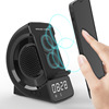 2022亚马逊新款私模三合一床头无线充电器无线充蓝牙音箱时钟闹钟