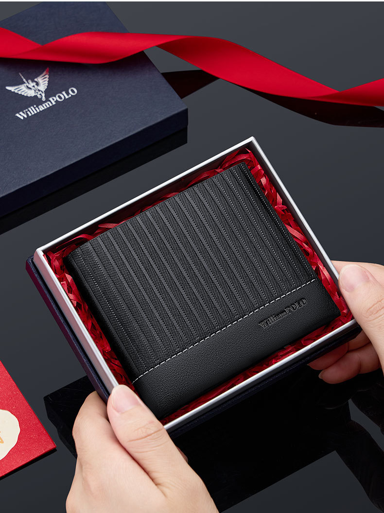Ví da bò nam gập mini cao cấp Hoàng Đế Paul chi tiết 11