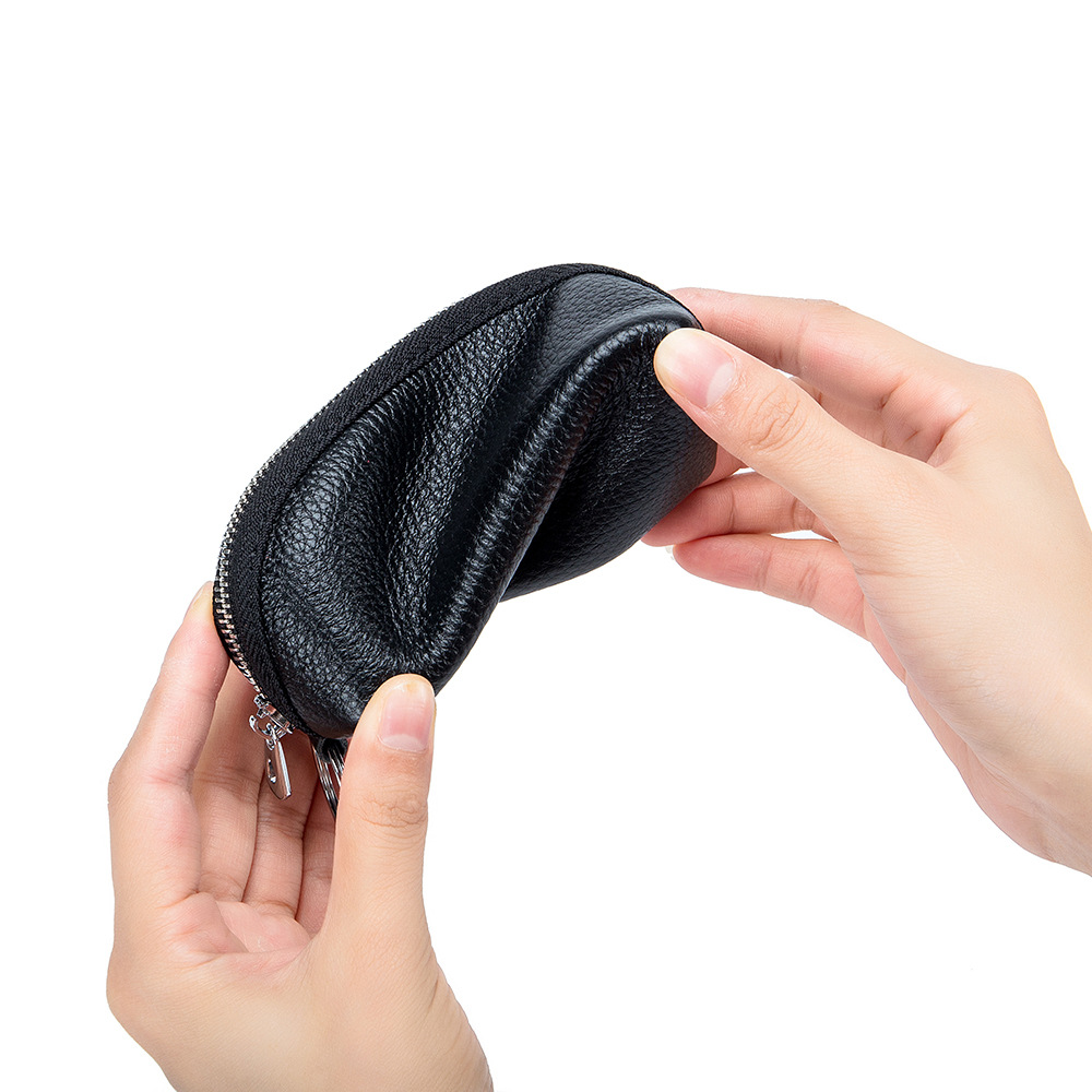 Caso clave coche de casa de las mujeres de gran capacidad de cuero genuino multifuncional de cuero suave de las mujeres monedero pequeño bolso de la llave mini