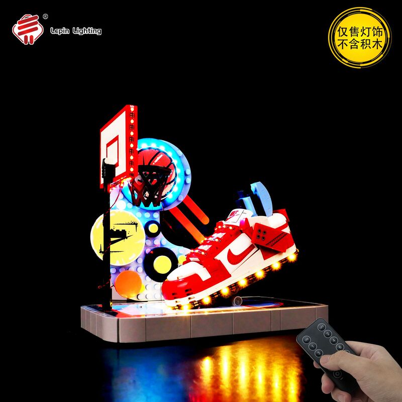 Building Block Lighting DIY Suitable for Lego Street Players Nike Dunk Shoe Toys Led Remote Control Lighting Cross-Border