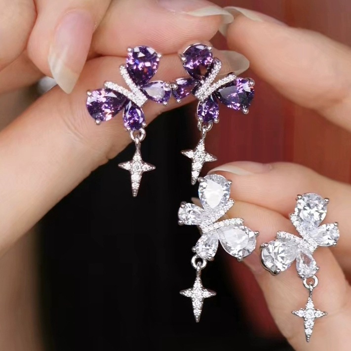 fashionable elegant stone inlay with zircon