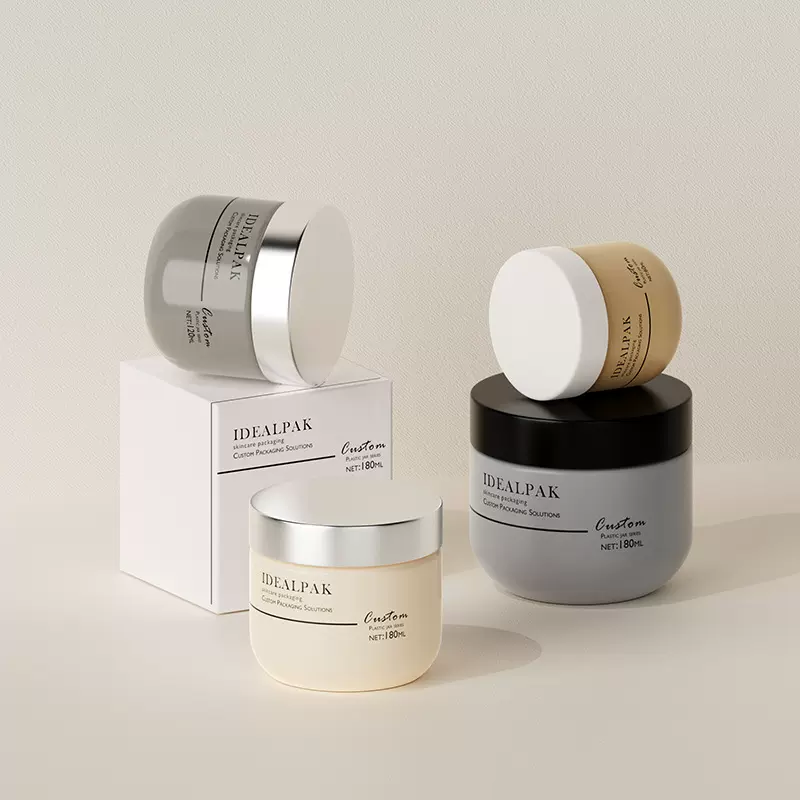 跨境高档面膜罐Pet广口磨砂膏塑料罐 圆弧顶身体乳面霜罐发膜包材